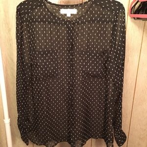 Ann Taylor LOFT chiffon button up